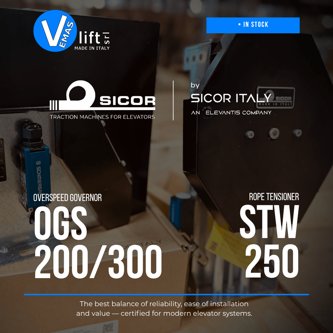Nuovi limitatori di velocità e tenditori Sicor disponibili da Vemas Lift